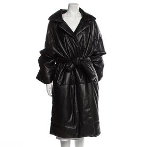 Proenza Schouler White Label Belter Padded Coat Oversized Puffer Faux Leather